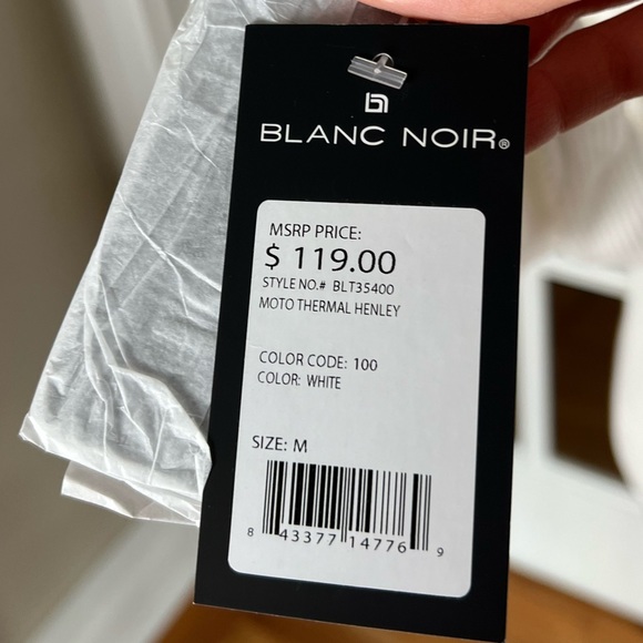 NWT Sold Out Blanc Noir Moto Henley Sz M - Picture 5 of 7